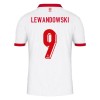 Camiseta de fútbol Polonia Lewandowski 9 1ª equipación Euro 2024 Camiseta de fútbol Polonia Lewandowski 9 1ª equipación Euro 2024